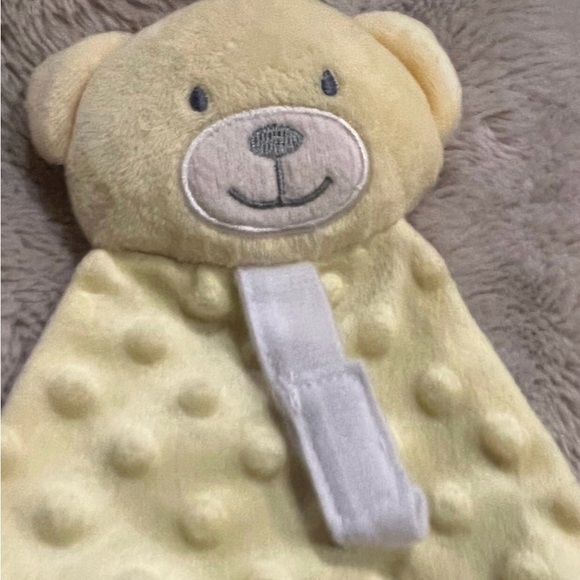 Swiggles Yellow Bear Plush Pacifier Holder Security Blanket - Picture 2 of 9